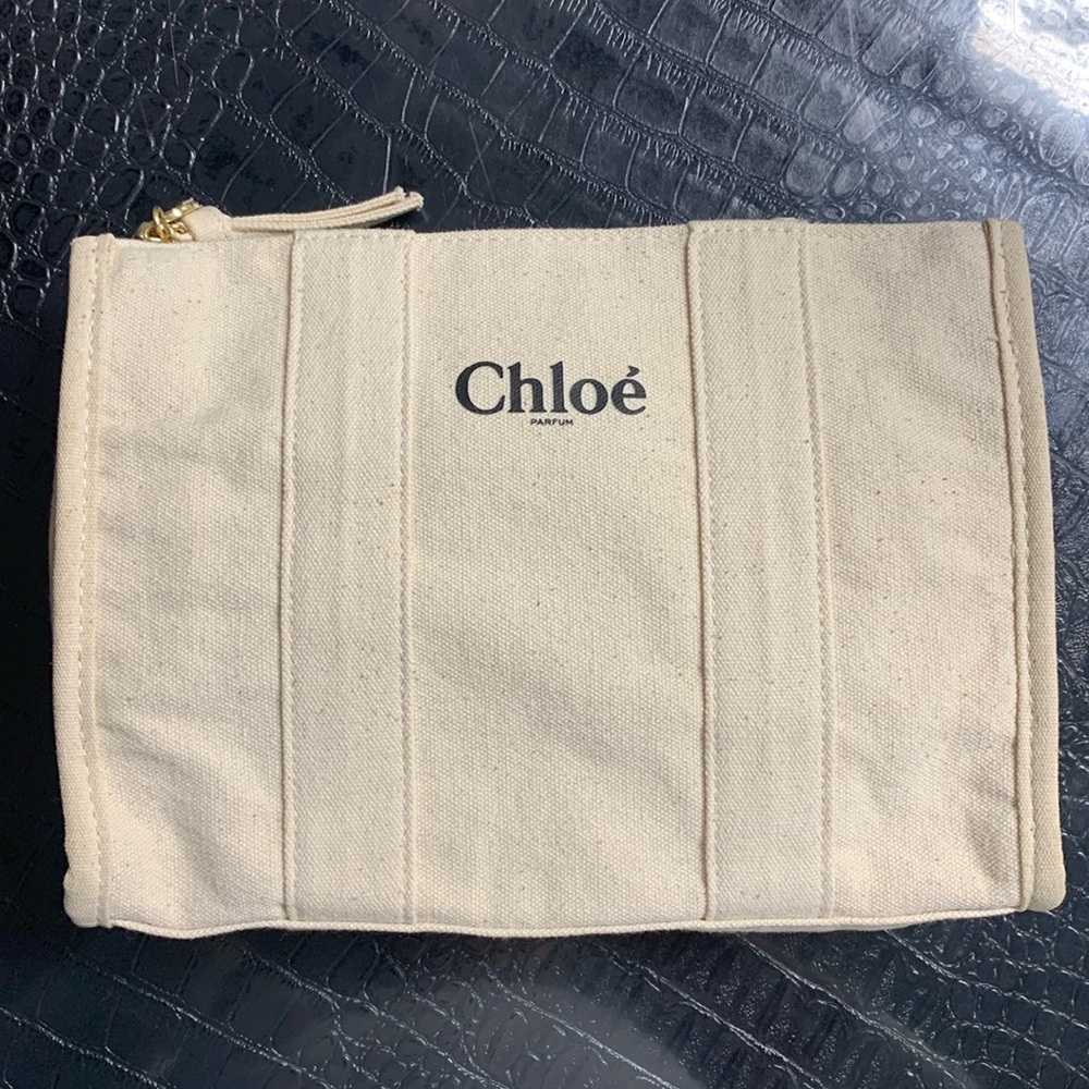 Chloe Cream Cosmetic Bag